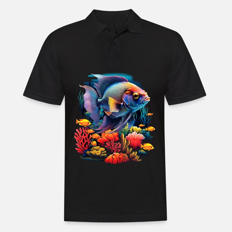 Skalar - Männer Poloshirt - Schwarz