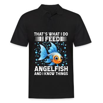 Das ist es, was ich tue, ich füttere Kaiserfische und ich weiß - Männer Poloshirt - Schwarz - Vorne - Kai (181cm)