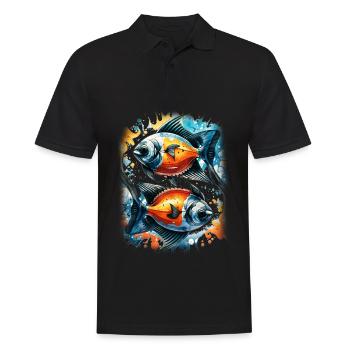 Skalar - Männer Poloshirt - Schwarz - Vorne - Kai (181cm)