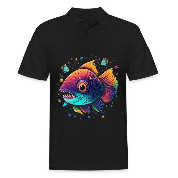 Skalar - Männer Poloshirt - Schwarz - Vorne - Kai (181cm)