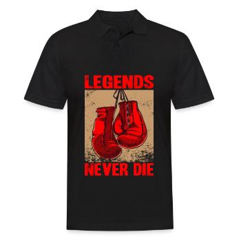 Legends never die Boxing - Men's Polo Shirt - black - Front - Kai (181cm)