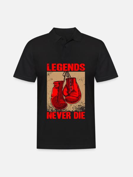 Legends never die Boxing - Men's Polo Shirt - black