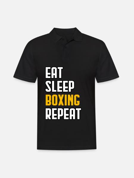 Eat Sleep Boxing Repeat - Men's Polo Shirt - black