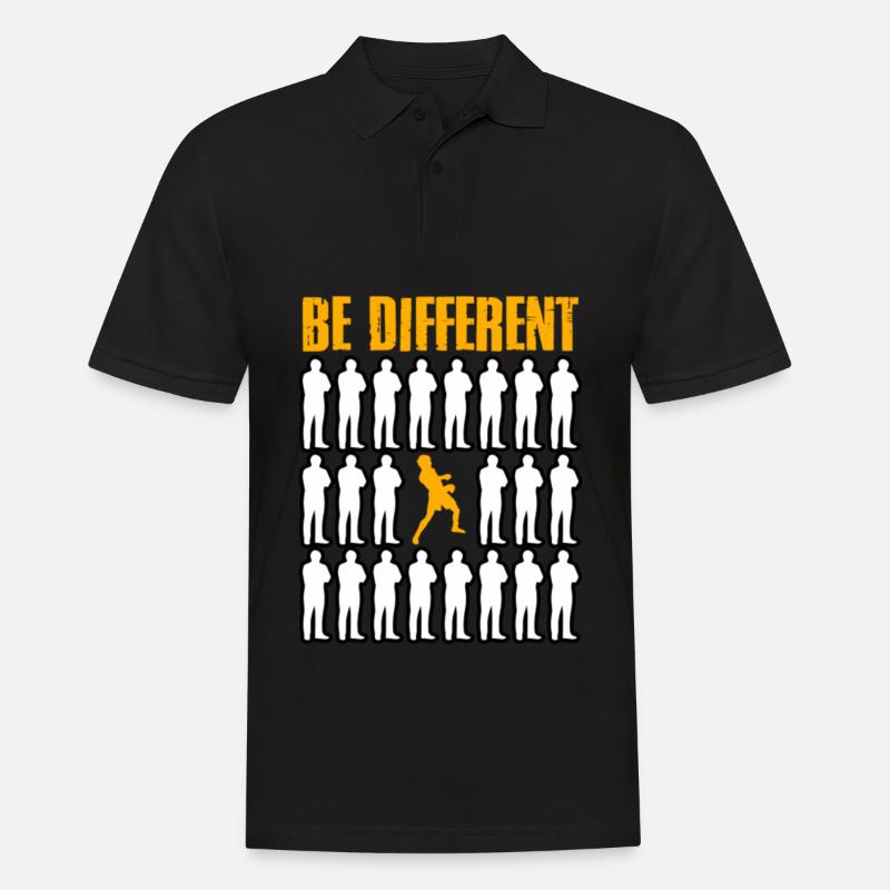 Sei anders Boxen - Männer Poloshirt - Schwarz