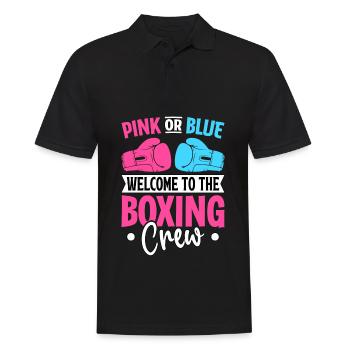 Pink oder Blau, willkommen in der Boxcrew - Männer Poloshirt - Schwarz - Vorne - Kai (181cm)
