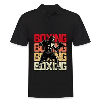 Boxing - Men's Polo Shirt - black - Front - Kai (181cm)