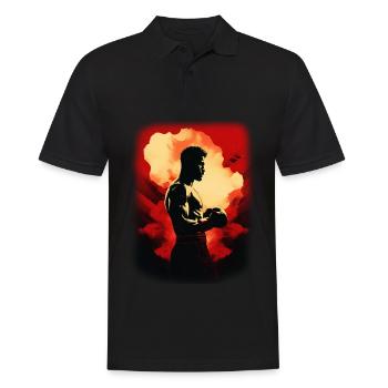 Boxing - Men's Polo Shirt - black - Front - Kai (181cm)