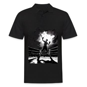Boxing - Men's Polo Shirt - black - Front - Kai (181cm)