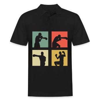 Boxing - Men's Polo Shirt - black - Front - Kai (181cm)