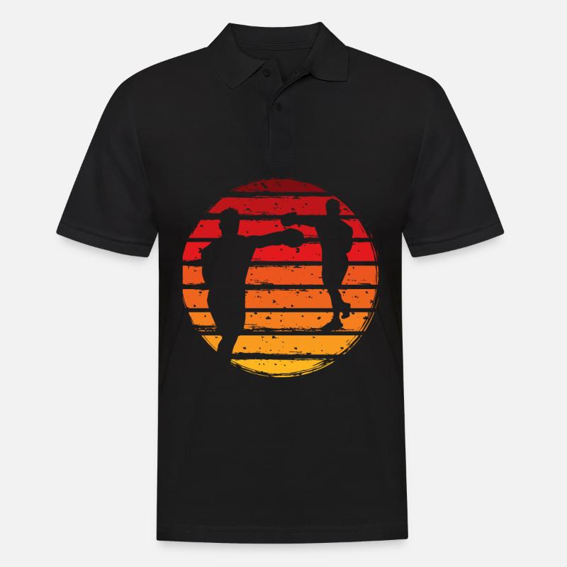 Boxen - Männer Poloshirt - Schwarz
