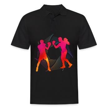 Boxing - Men's Polo Shirt - black - Front - Kai (181cm)