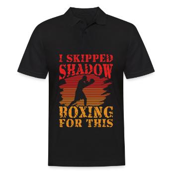 Ich habe dafür Shadow Boxing übersprungen - Männer Poloshirt - Schwarz - Vorne - Kai (181cm)