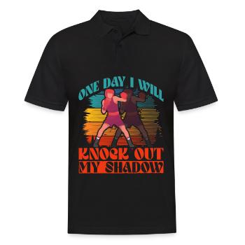 Eines Tages werde ich meinen Schatten ausschalten - Männer Poloshirt - Schwarz - Vorne - Kai (181cm)