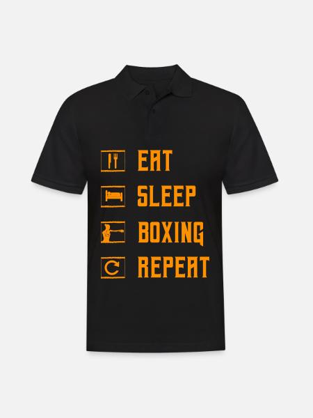Eat Sleep Boxing Repeat - Men's Polo Shirt - black