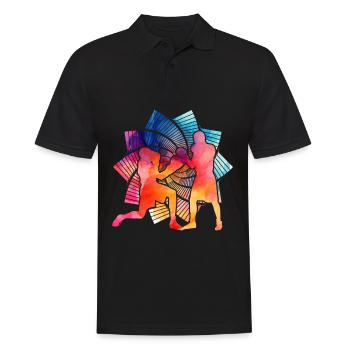 Boxen - Männer Poloshirt - Schwarz - Vorne - Kai (181cm)