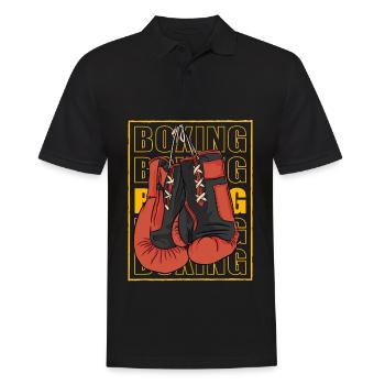 Boxing - Men's Polo Shirt - black - Front - Kai (181cm)