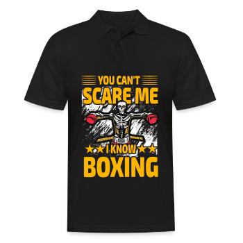 Du kannst mich nicht erschrecken, ich kenne Boxen - Männer Poloshirt - Schwarz - Vorne - Kai (181cm)