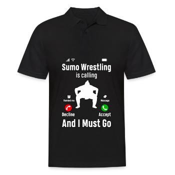 La lutte de sumo m’appelle et je dois y aller - Polo Homme - noir - Devant - Kai (181cm)
