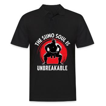 Die Sumo-Seele ist unzerbrechlich - Männer Poloshirt - Schwarz - Vorne - Kai (181cm)