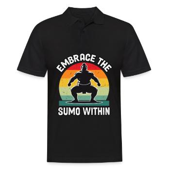 Embrace the Sumo within - Men's Polo Shirt - black - Front - Kai (181cm)