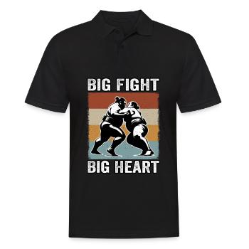 Big Fight Big Heart - Men's Polo Shirt - black - Front - Kai (181cm)
