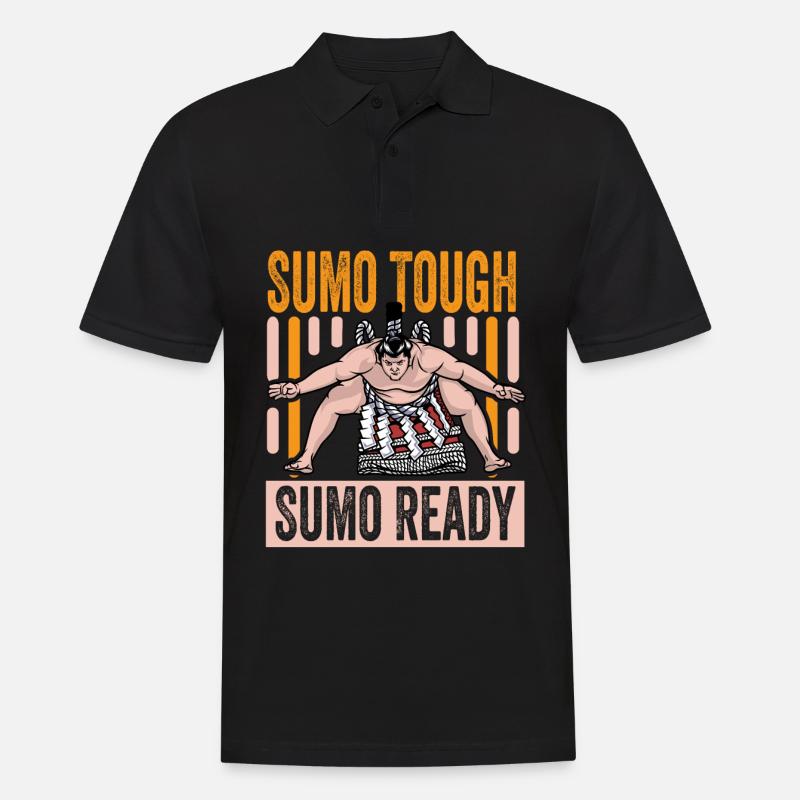 Sumo zäh Sumo bereit - Männer Poloshirt - Schwarz