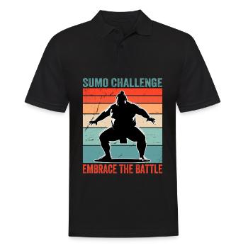 Sumo Challenge embrace the battle - Men's Polo Shirt - black - Front - Kai (181cm)
