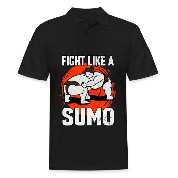 Fight like a Sumo - Men's Polo Shirt - black - Front - Kai (181cm)