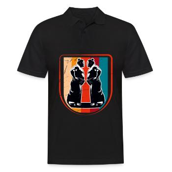 Sumo - Männer Poloshirt - Schwarz - Vorne - Kai (181cm)