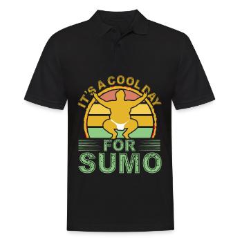 It's a cool day for Sumo - Men's Polo Shirt - black - Front - Kai (181cm)