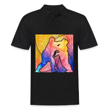 Sumo - Männer Poloshirt - Schwarz - Vorne - Kai (181cm)