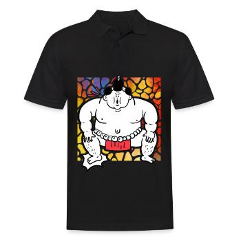 Sumo - Men's Polo Shirt - black - Front - Kai (181cm)