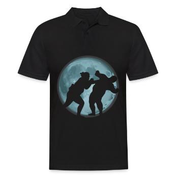 Sumo - Männer Poloshirt - Schwarz - Vorne - Kai (181cm)