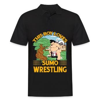 Ce garçon aime la lutte de sumo - Polo Homme - noir - Devant - Kai (181cm)