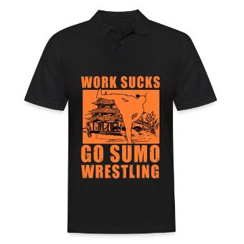 Le travail craint Go Sumo Wrestling - Polo Homme - noir - Devant - Kai (181cm)
