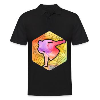 Sumo - Männer Poloshirt - Schwarz - Vorne - Kai (181cm)