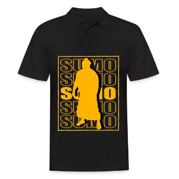 Sumo - Männer Poloshirt - Schwarz - Vorne - Kai (181cm)
