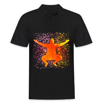 Sumo - Männer Poloshirt - Schwarz - Vorne - Kai (181cm)