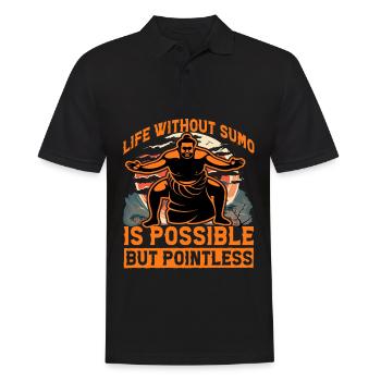 Life without Sumo is possible but pointless - Men's Polo Shirt - black - Front - Kai (181cm)