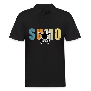 Sumo - Men's Polo Shirt - black - Front - Kai (181cm)