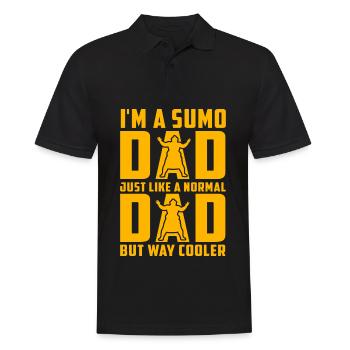 Je suis un père de sumo, tout comme un père normal, mais c’est très cool - Polo Homme - noir - Devant - Kai (181cm)