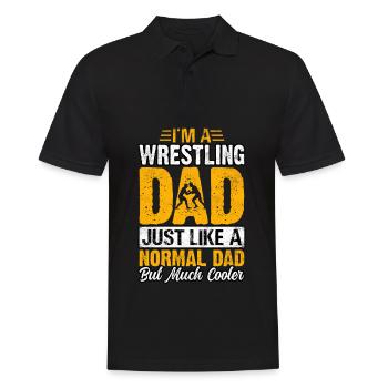 Je suis un papa de lutteur comme un papa normal - Polo Homme - noir - Devant - Kai (181cm)