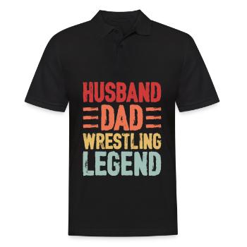 Mari Papa Légende De La Lutte - Polo Homme - noir - Devant - Kai (181cm)