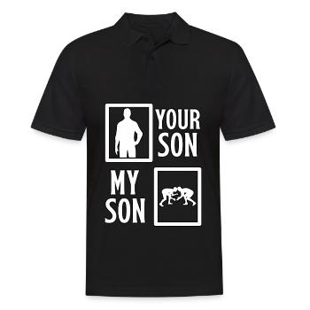 Ton fils mon fils lutte - Polo Homme - noir - Devant - Kai (181cm)