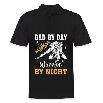 Jour après jour Guerrier de lutte la nuit - Polo Homme - noir - Devant - Kai (181cm)