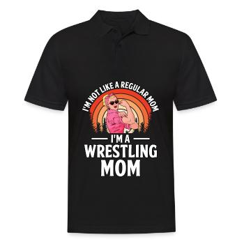 I'm not like a regular Mom I'm a Wrestling Mom - Men's Polo Shirt - black - Front - Kai (181cm)