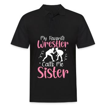 Mon lutteur préféré m’appelle Sister - Polo Homme - noir - Devant - Kai (181cm)