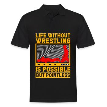 La vie sans lutte est possible mais inutile - Polo Homme - noir - Devant - Kai (181cm)