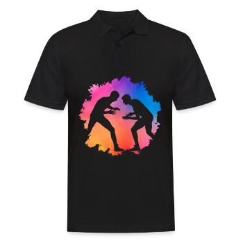 Lutte - Polo Homme - noir - Devant - Kai (181cm)