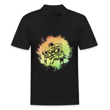 Lutte - Polo Homme - noir - Devant - Kai (181cm)